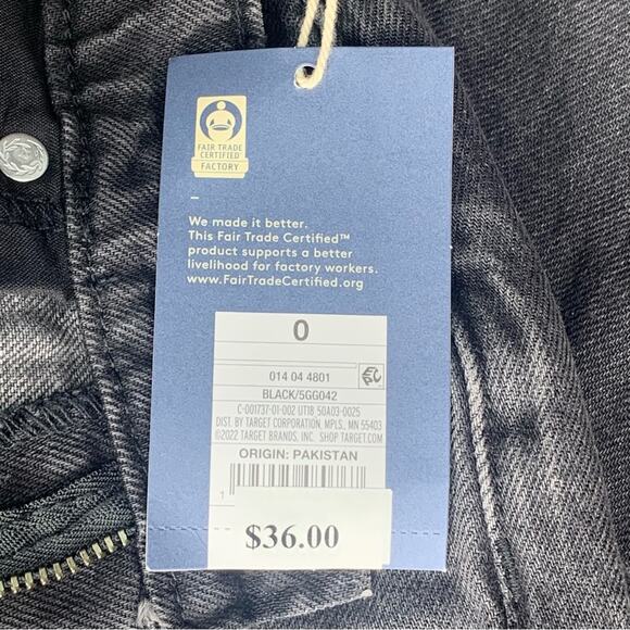 Universal Thread NWT Boyfriend Jeans Black 5 Working Pockets Belt Loops Size 25R - Picture 11 of 11